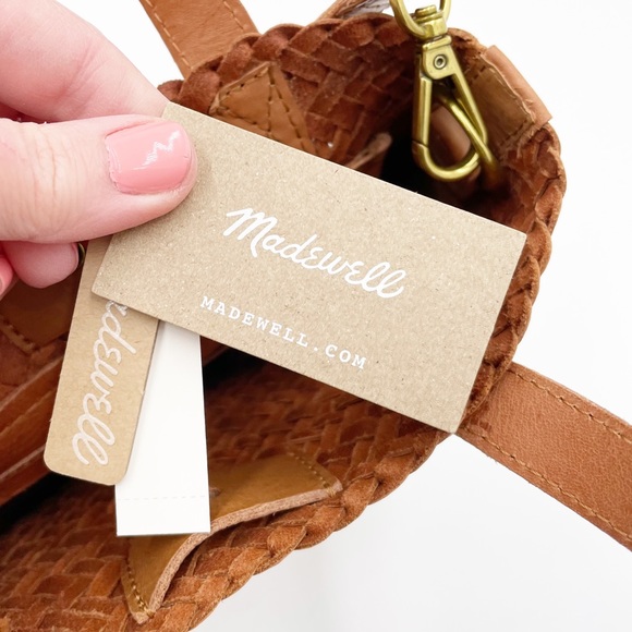 Madewell Small Transport Woven Leather Crossbody - Picture 7 of 8